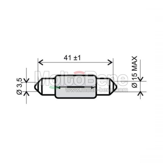 129021 Soffitte Birne 6v 18w Festoon lamp bulb T15x44 6 volt 18 watt Piaggio Ape 50 TL1T TL2T TL3T