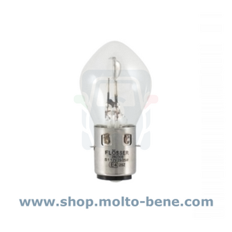 MB1660 Koplamp Headlight Bulb Gl&uuml;hlampe Ampoule 12V 2525W BA20D Piaggio Ape TM 102111