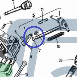 MB2280 Pakking Hevel achteruit Piaggio Ape MP TM CAR P 006708 Gasket Lever Reverse gear Dichtung Hebel R&uuml;ckw&auml;rtsg