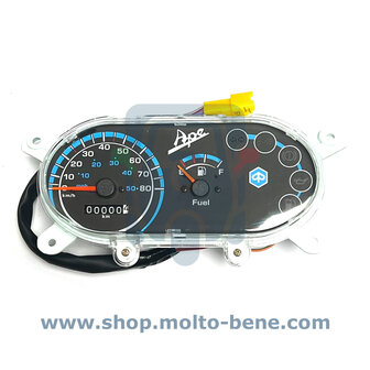 MB2456 kilometerteller compleet Piaggio Ape 50 EU4 1D002521 Speedometer complete Tacho komplett Compteur KM complet ZAPC81 Euro