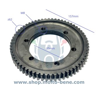 MB2310 Hoofdtandwiel differentieel Piaggio Ape TM P CAR 2392285 Z62 Main gear differential Hauptzahnrad differ