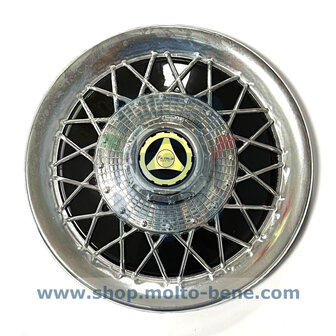 MB2552 Enjoliveur Piaggio Ape Vespa 50 Radkappe Hubcap WieldopSpaakvelg chroom metaal Spoke rim chrome metal Speichenfelge chro