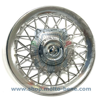 MB2552 Enjoliveur Piaggio Ape Vespa 50 Radkappe Hubcap WieldopSpaakvelg chroom metaal Spoke rim chrome metal Speichenfelge chro