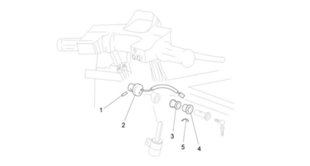 Voorzijde contactslot Piaggio Ape 50 B023653 Vorderes Z&uuml;ndschloss Serrure de contact avant Front ignition lock