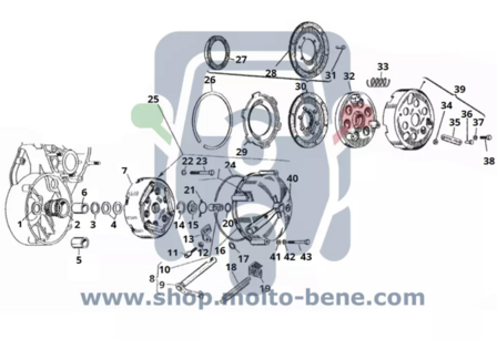 MB2236 Drukplaat koppeling Piaggio Ape MP 078200 0782005 0782006 Kupplungsdruckplatte Clutch pressure plate Plateau de pression