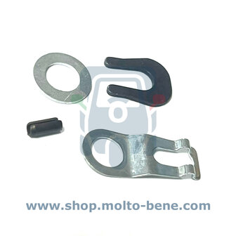 MB2763 Set clipjes Voorrem Piaggio Ape 50 EURO 4 ZAPC81 Calessino 200 B006509 Set of front brake clips Satz Clips Vorderradbrem