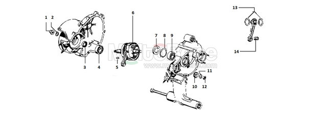 Retaining ring Rear axle - Gearbox Vespa Ape 50 / TM / CAR