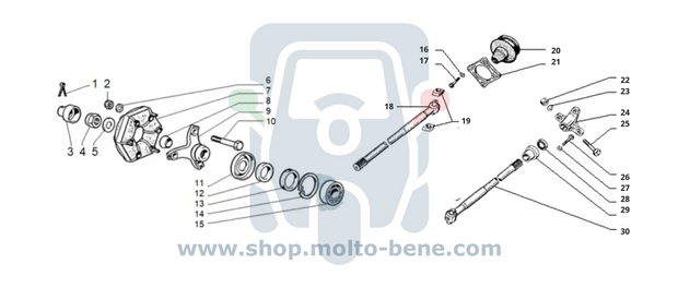 Locking pin Wheel hub/ rear axle Piaggio Ape TM