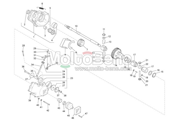 Sluitring steekas differentieel Piaggio Ape 50 116241 Washer thru axle differential Unterlegscheibe durch Achsdifferential Diff