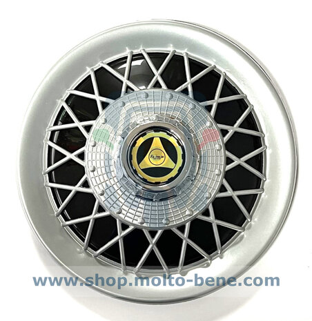 MB2554 Enjoliveur Piaggio Ape Vespa 50 Radkappe Hubcap WieldopSpaakvelg Grijs Spoke rim grey Speichenfelge grau gris