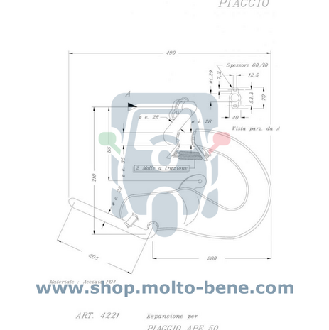 MB2675 Uitlaat Sport Leovince Power Exhaust Auspuff Pot d'échappement 4221