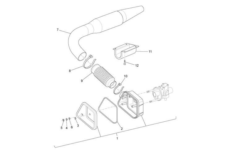 Dichting Luchtfilter TL1T - TL4T Piaggio Ape 50 119063 Joint Filtre &agrave; air Air filter seal Dichtung Luftfilter