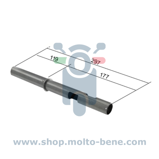 MB2143 Draaibuis Gas Vespa PK PX 139778 Gasrohr Throttle tube tube d&#039;acc&eacute;l&eacute;rateur