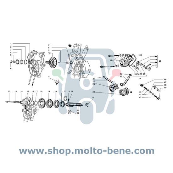 MB2358 Tandwiel versnellingsbak 2 Piaggio Ape TM CAR P 1697344 4376S Gearbox gear Zahnrad Getriebe Pignon de bo&icirc;te de vi