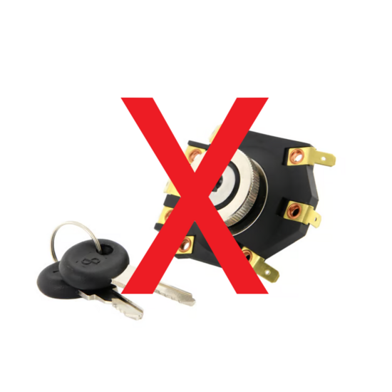 Blinde Contactslot sleutel Piaggio Ape Vespa 50 125