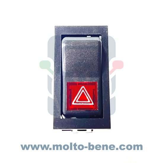 MB0083 Gevarenlicht schakelaar Piaggio Ape TM P 703 602 ATM ZAPT 581376 Hazard light switch Warnblinkschalter Interrupteur Feu 