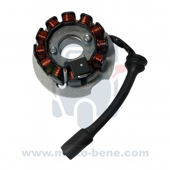 MB0318 Dynamo Stator Piaggio Ape 50 connector 4 Z&uuml;ndung Z&uuml;ndankerplatte allumage 642205 Zapc80 ZAPc81 EURo 4 mix 