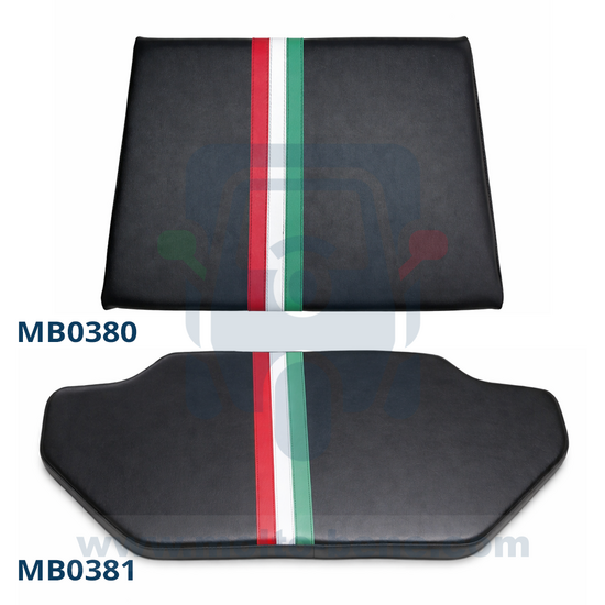 Backrest Black Piaggio Ape 50 'Italian flag'