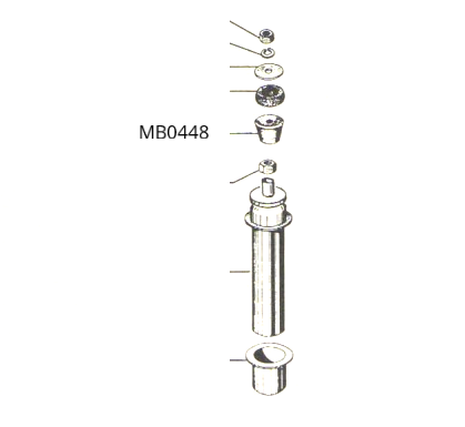 Rubber schokdemper Vespa 50 125 achterzijde