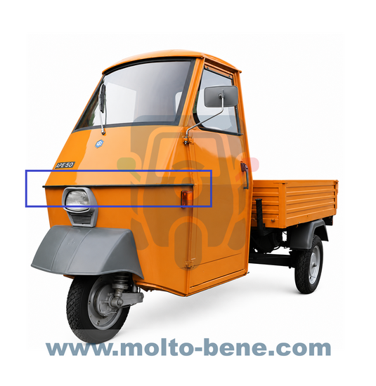 MB0539 Sierlijst cabine Piaggio Ape 50 Prima Serie TL1T TL2T TL3T 119642 Cabin trim Zierleisten Vorderseite der Kabine Garnitur