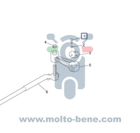 MB0556 Bout Bolt Bolzen Boulon M10x40 Piaggio 030097 APE TM 50