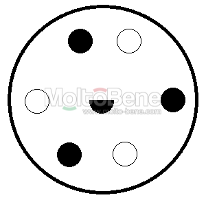 Dynamo Stator Piaggio Ape 50 connector 3 Stator Z&uuml;ndung Stator Z&uuml;ndankerplatte Stator allumage 256309Dynamo Stato