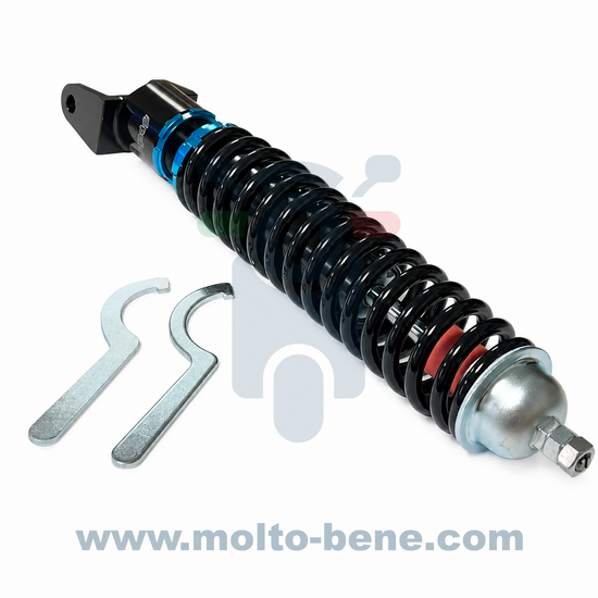 MB0712 Polini Schokdemper Achterzijde Shock Absorber Rear side Sto&szlig;d&auml;mpfer R&uuml;ckseite Vespa 50 PK50 125 Pri