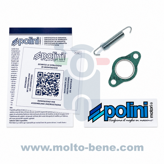MB0715 Sport uitlaat Banaan Polini 2002030/s demper Vespa V50 Banana racing exhaust silencer auspuff mit d&auml;mpfer &amp;#x00c9