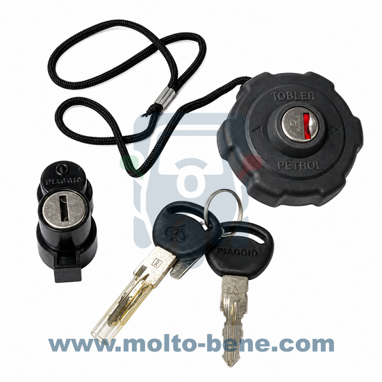 Piaggio Ape Calessino 200 E2 B041740 604965 Slot achterklep benzinedop Tailgate fuel cap lock Heckklappenschloss tankdeckel Ver