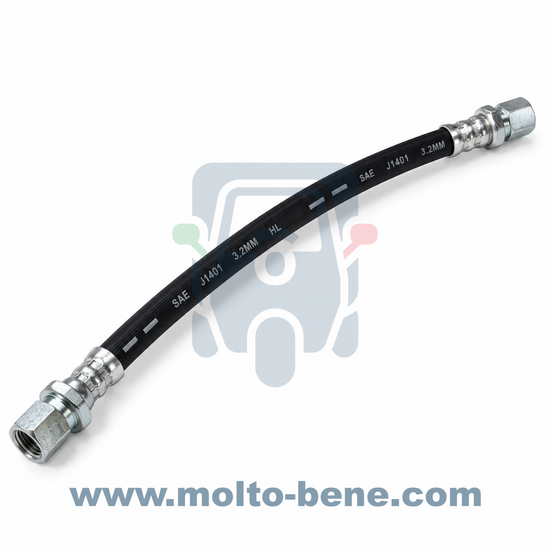 MB0744 Remslang achterzijde Piaggio Ape MP P501 P601 CAR 127921 Brake hose rear Bremsschlauch hinten Durite de frein arriere