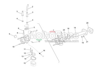 Carburettor o-ring manifold Carburateur o-ring spruitstuk Piaggio Ape 50 Vergaser O-Ring Verteiler Collecteur de joint torique 