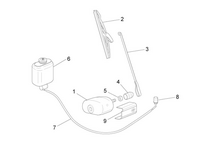 Kunstof kap ruitenwissermotor Piaggio Ape 50 Plastic cover wiper motor Kunststoff kappe Scheibenwischermotor Couvercle plastiqu