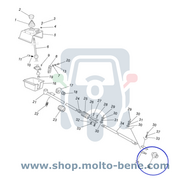 Beschermhoes Schakelstang Piaggio Ape TM CAR 129522 Gummimanschette Schaltstange Protective cover gearshift rod Cache de protec