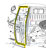 Rubber Deur Piaggio Ape P 501 601