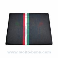 MB0380 Rugleuning Zwart Piaggio Ape 50 Italiaanse vlag Backrest Black Italian flag Italienische Flagge R&uuml;ckenlehne Schwa