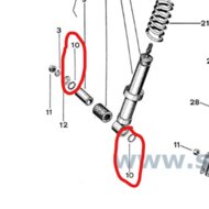 D&eacute;marreur &agrave; joint torique Vespa / Ape 50