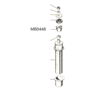 Rubber schokdemper Vespa 50 125 achterzijde