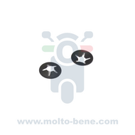 MB0457 Nippel Spatbord Chroom Vespa 50 90 125 Primavera ET3 Mudguard Crest Chrome Kotfl&uuml;gelnippel Chrom Cr&ecirc;te de 