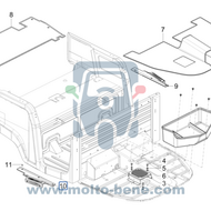 MB0477 Dorpel Rechts Piaggio Ape Calessino 200 E4 Kick plate Right B075984 Einstiegsleiste Seuil de porti&egrave;re Droite