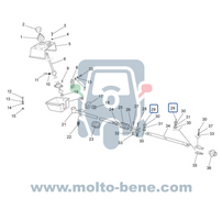 MB0518 Vulbus schakelpook 112174 Piaggio Ape TM Car Poker Spacer Gear lever F&uuml;llbuchse Schalthebel Buisson de remplissag