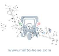 MB0519 Ring schakelpook 112173 Piaggio Ape TM Car Poker Bush Gear lever Ring Schalthebel Anneau Levier de vitesse