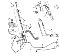 MB0534 Hoes Remleiding Voorwiel Piaggio Ape MP P501 601 500 550 600 Calessino Classic 138237 Cover Brake line Front wheel Abdec