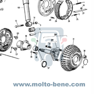 MB0549 Keerring achteras Piaggio Ape MP 500 550 600 P 501 601 CAR P2 P3 Classic Calessino Quargo 020359 Rear axle seal Dichtung