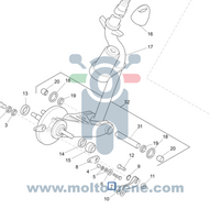 MB0557 Bout Bolt Bolzen Boulon M5x16 Piaggio 031088 APE TM 50