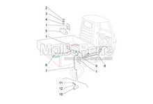 Remleiding Piaggio Ape 50 136371 Brake line Pipe Ligne de frein Bremsleitung Verteiler Verdeelstuk Manifold Collecteur