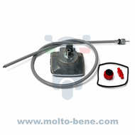 MB0695 Set Kilometerteller Odometer Kit Tachometer Satz Vespa 50 Special Zwart 80 kmh Ensemble Odom&egrave;tre black schwarz noir Pia