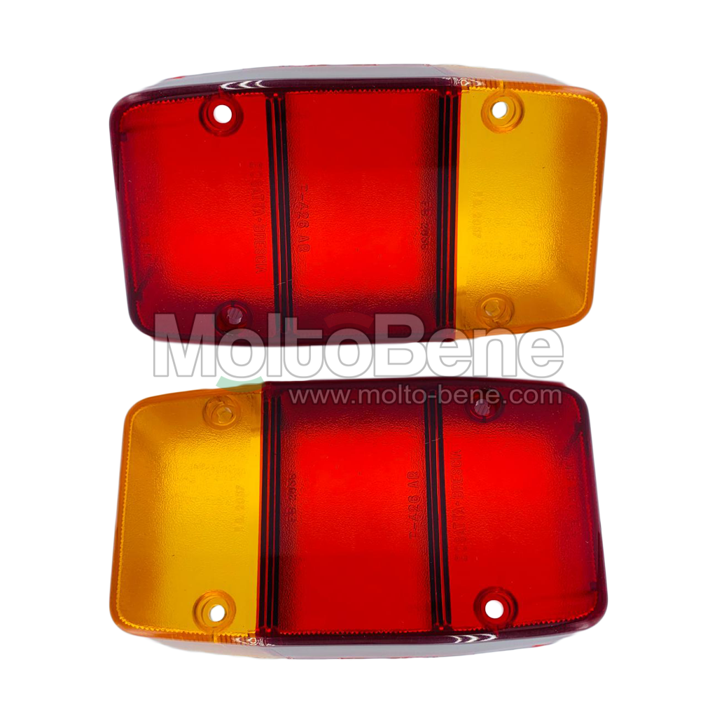 MB1049 155585 Verre de feu arrière Piaggio Ape TM P50 Rücklichtglas Rear light glass Achterlicht Glas