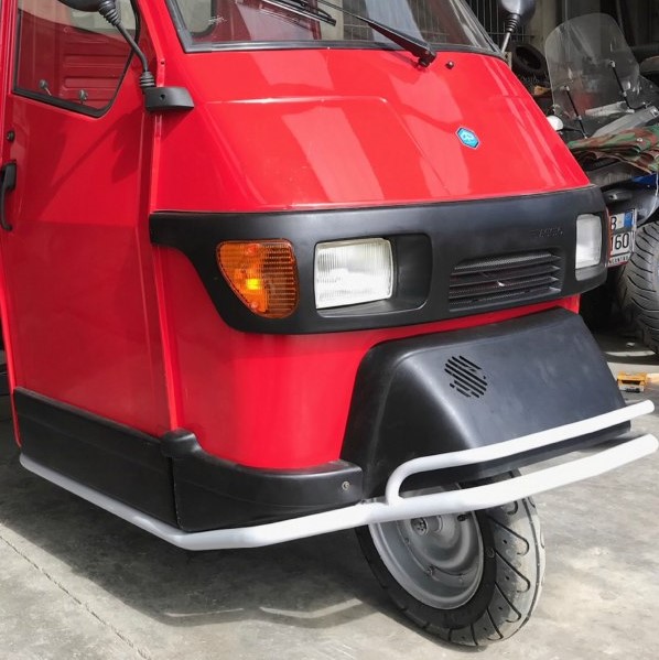 Front bumper steel Piaggio Ape 50 White (Luxury version)