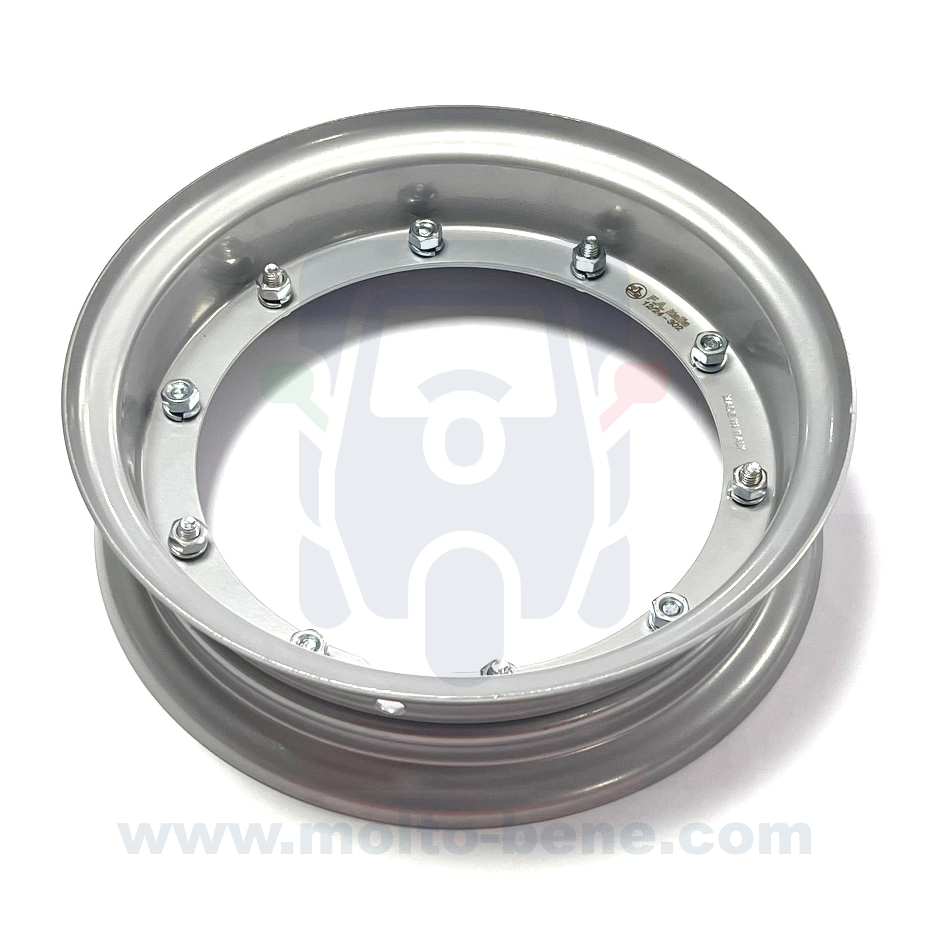 MB0100 Velg mat Piaggio Ape 50 10 X 2.50 1R000423 Rim  Felge Jante Grijs Grey Grau Gris (1)