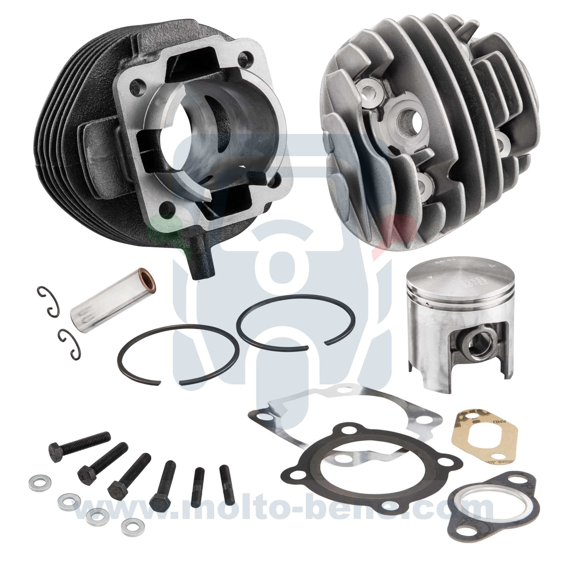 MB0307 Cilinderset Racing D55 102cc Polini Piaggio Ape 50 Vespa 140.0056 Cylinder set Zylindersatz Jeu de cylindres